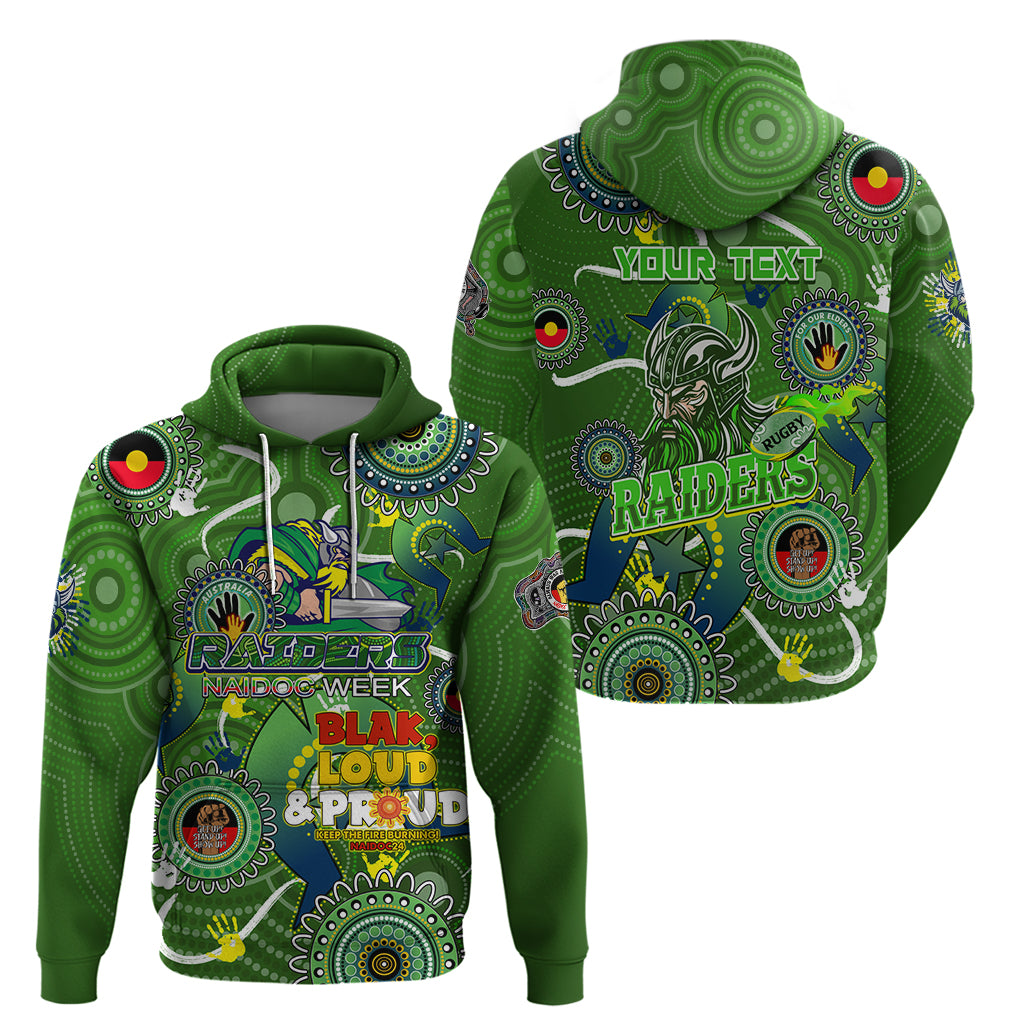 Personalised NAIDOC Week 2024 Raiders Hoodie Australia Fire Burning