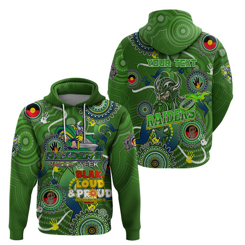 Personalised NAIDOC Week 2024 Raiders Hoodie Australia Fire Burning
