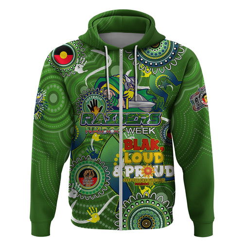 Personalised NAIDOC Week 2024 Raiders Hoodie Australia Fire Burning
