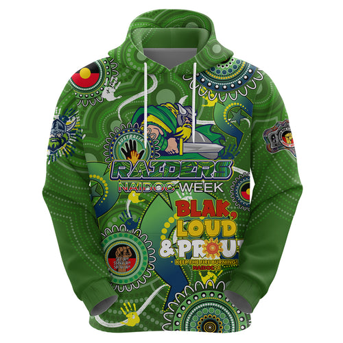 Personalised NAIDOC Week 2024 Raiders Hoodie Australia Fire Burning