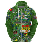 Personalised NAIDOC Week 2024 Raiders Hoodie Australia Fire Burning