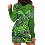 Personalised NAIDOC Week 2024 Raiders Hoodie Dress Australia Fire Burning