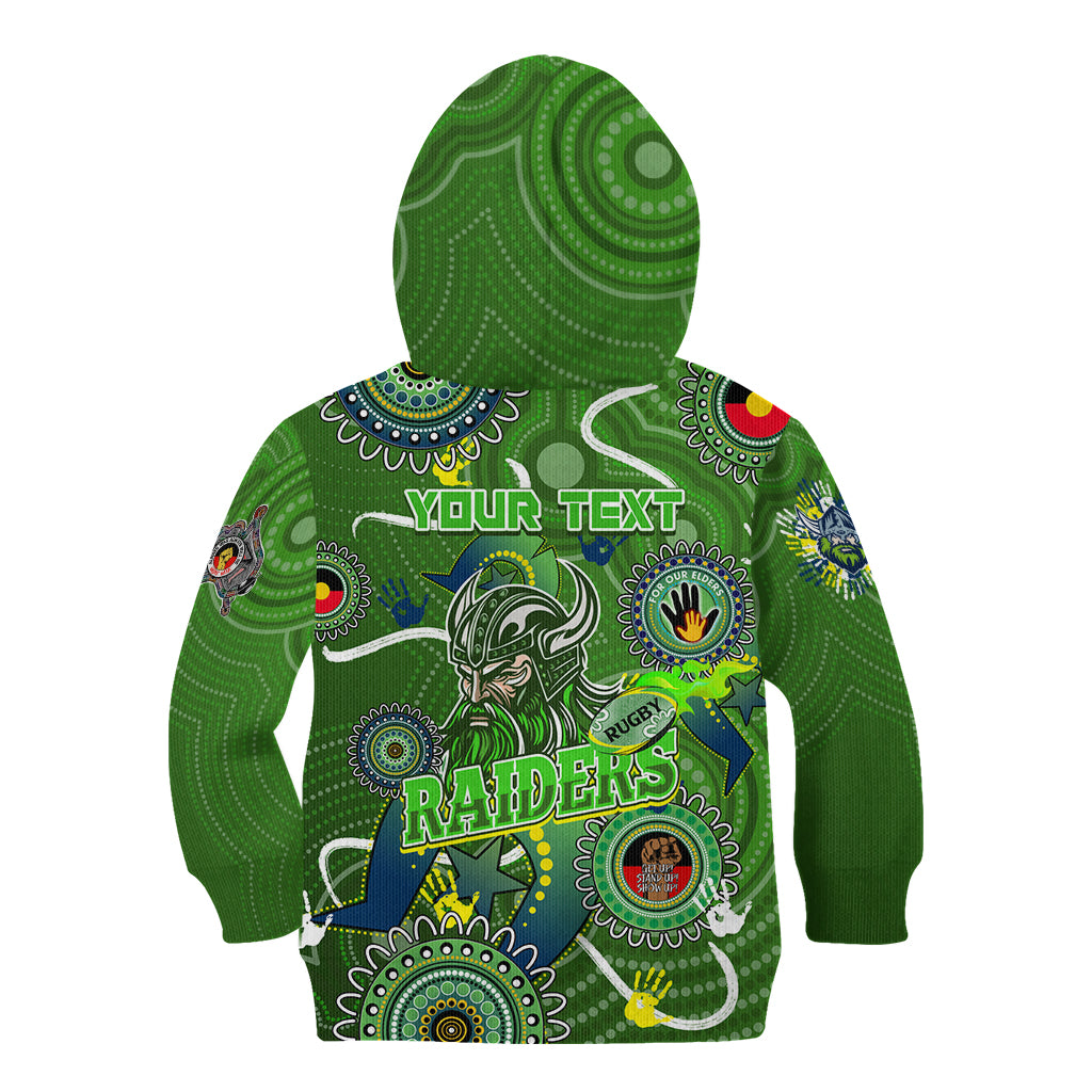 Personalised NAIDOC Week 2024 Raiders Kid Hoodie Australia Fire Burning