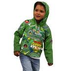 Personalised NAIDOC Week 2024 Raiders Kid Hoodie Australia Fire Burning