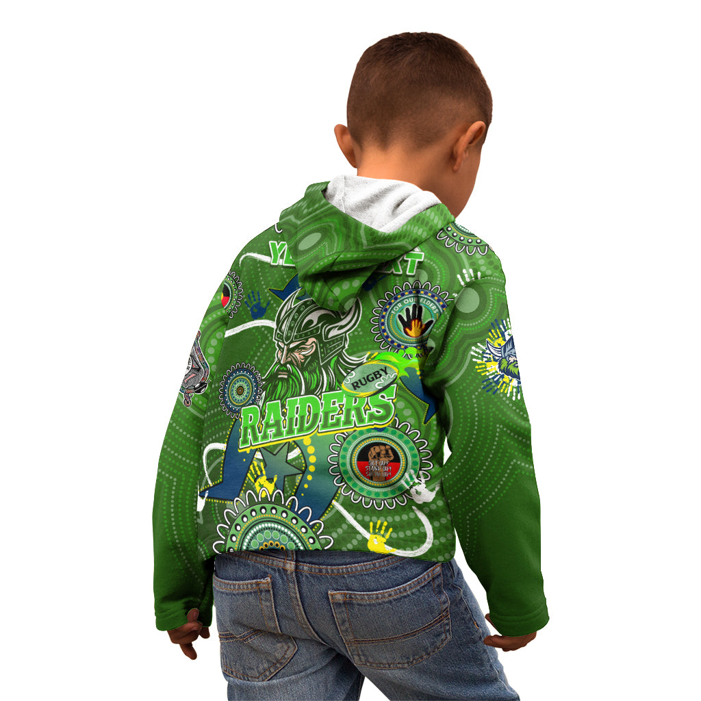 Personalised NAIDOC Week 2024 Raiders Kid Hoodie Australia Fire Burning