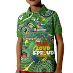 Personalised NAIDOC Week 2024 Raiders Kid Polo Shirt Australia Fire Burning