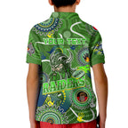 Personalised NAIDOC Week 2024 Raiders Kid Polo Shirt Australia Fire Burning