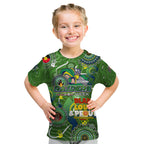 Personalised NAIDOC Week 2024 Raiders Kid T Shirt Australia Fire Burning