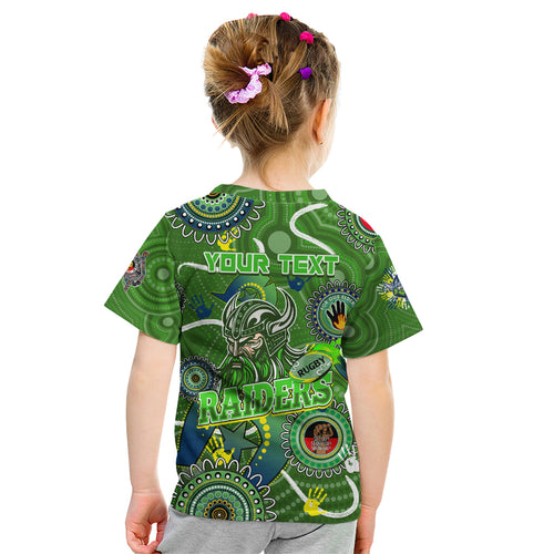 Personalised NAIDOC Week 2024 Raiders Kid T Shirt Australia Fire Burning
