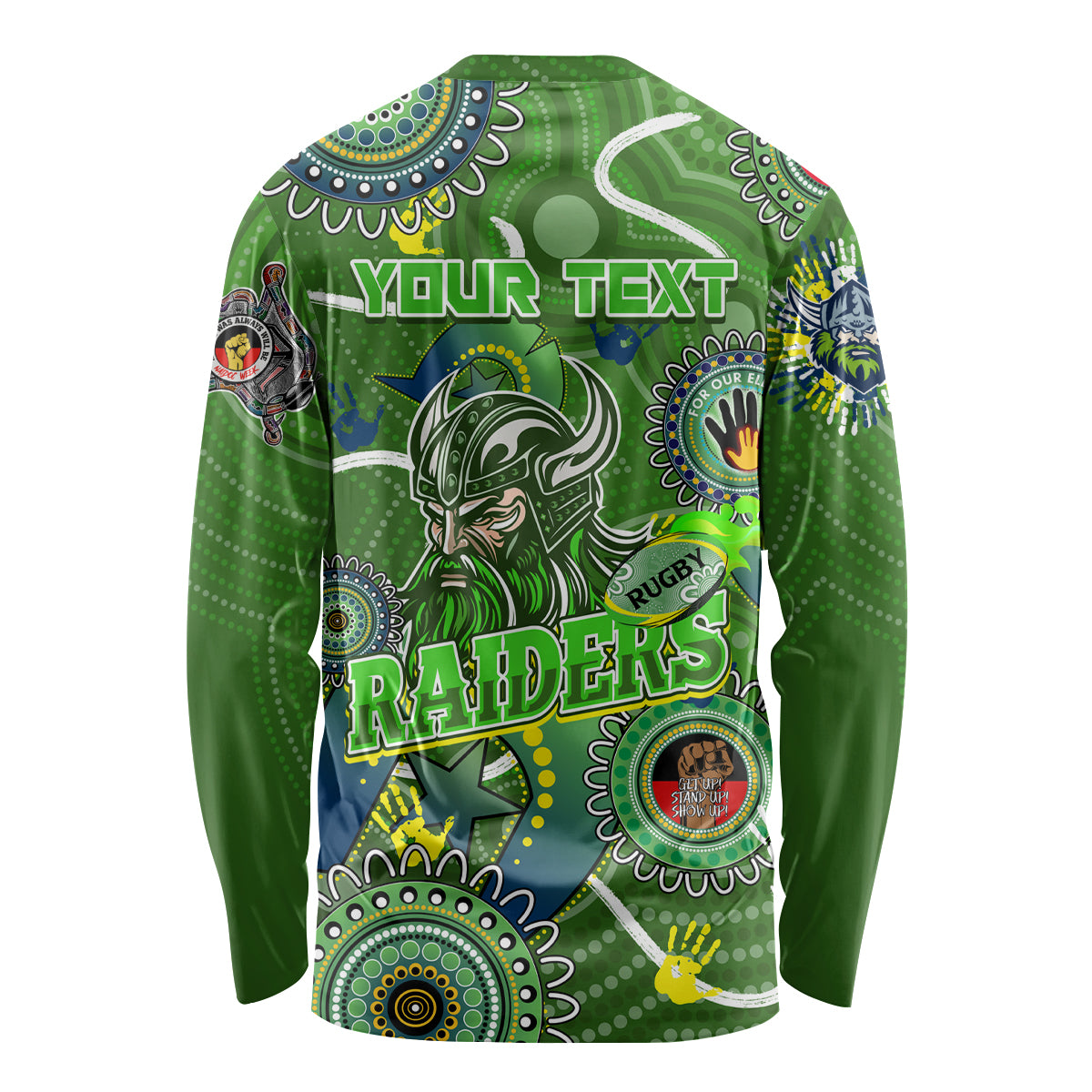 Personalised NAIDOC Week 2024 Raiders Long Sleeve Shirt Australia Fire Burning