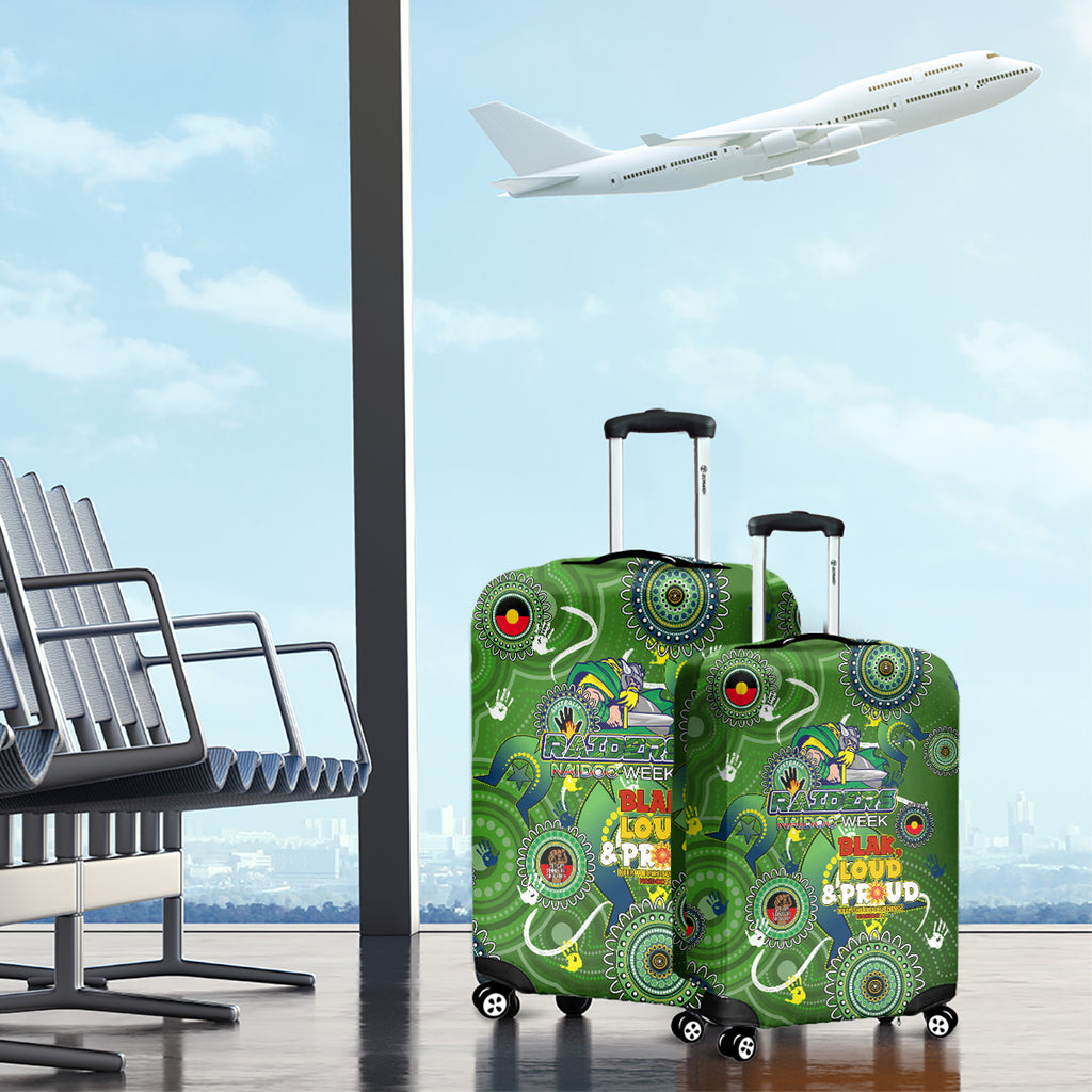 Personalised NAIDOC Week 2024 Raiders Luggage Cover Australia Fire Burning
