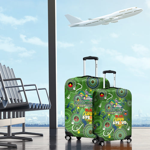 Personalised NAIDOC Week 2024 Raiders Luggage Cover Australia Fire Burning