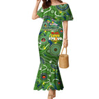 Personalised NAIDOC Week 2024 Raiders Mermaid Dress Australia Fire Burning