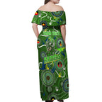 Personalised NAIDOC Week 2024 Raiders Off Shoulder Maxi Dress Australia Fire Burning