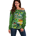 Personalised NAIDOC Week 2024 Raiders Off Shoulder Sweater Australia Fire Burning
