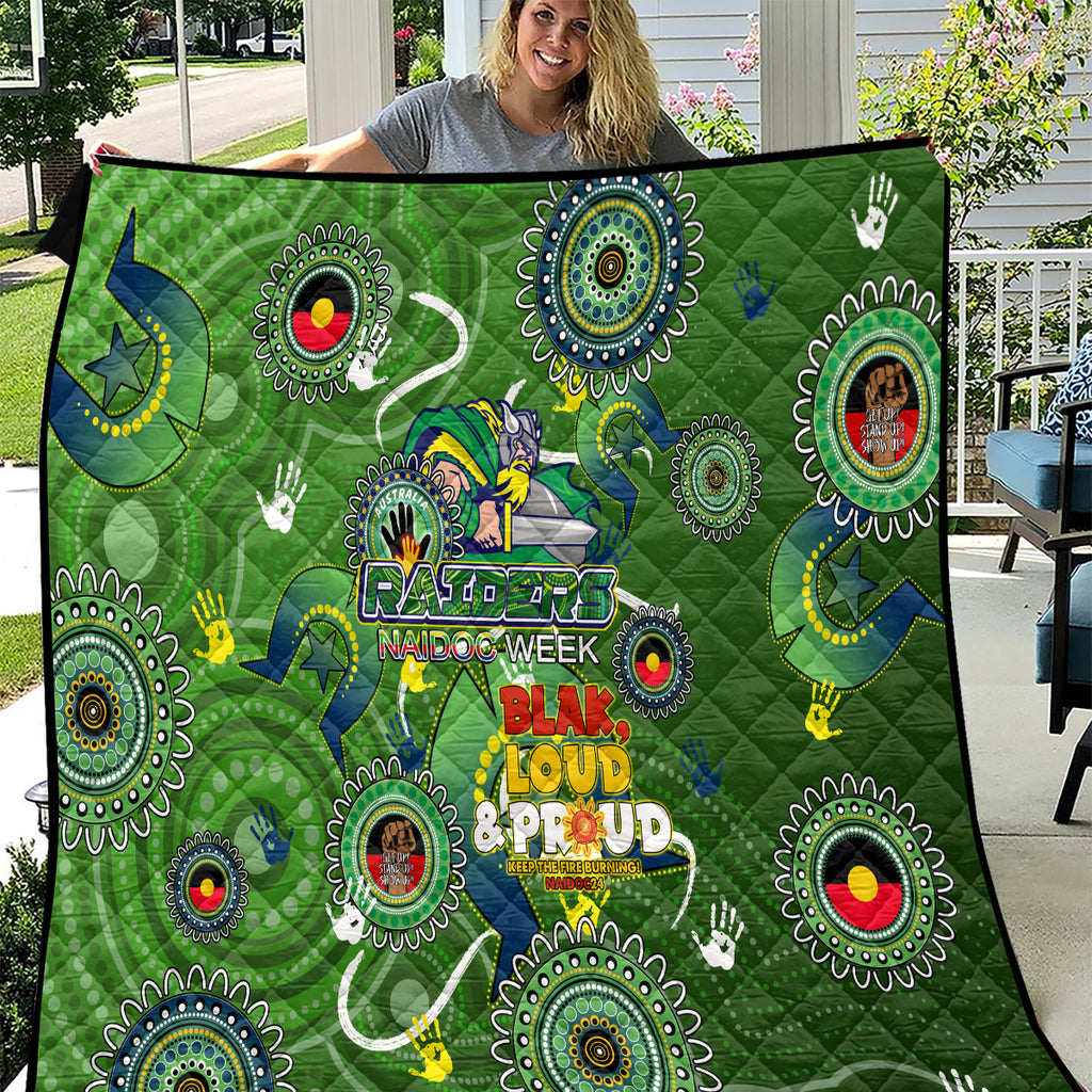 Personalised NAIDOC Week 2024 Raiders Quilt Australia Fire Burning
