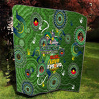 Personalised NAIDOC Week 2024 Raiders Quilt Australia Fire Burning