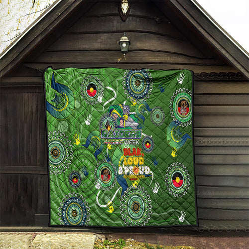 Personalised NAIDOC Week 2024 Raiders Quilt Australia Fire Burning