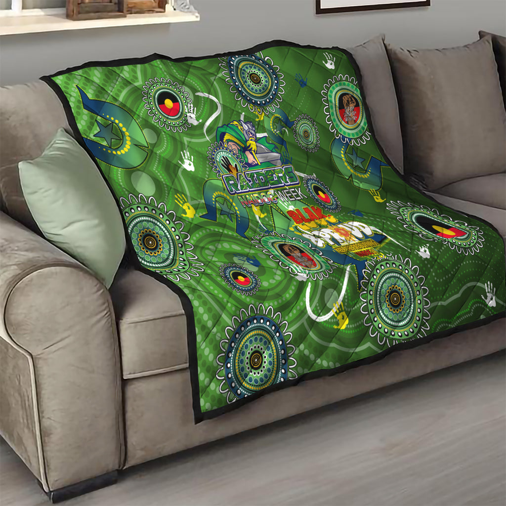 Personalised NAIDOC Week 2024 Raiders Quilt Australia Fire Burning