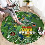 Personalised NAIDOC Week 2024 Raiders Round Carpet Australia Fire Burning