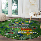 Personalised NAIDOC Week 2024 Raiders Round Carpet Australia Fire Burning
