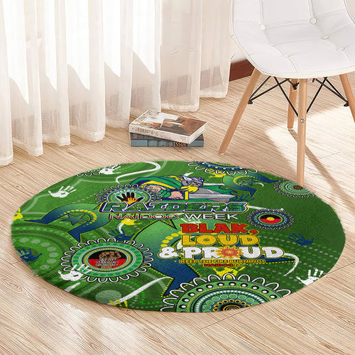 Personalised NAIDOC Week 2024 Raiders Round Carpet Australia Fire Burning
