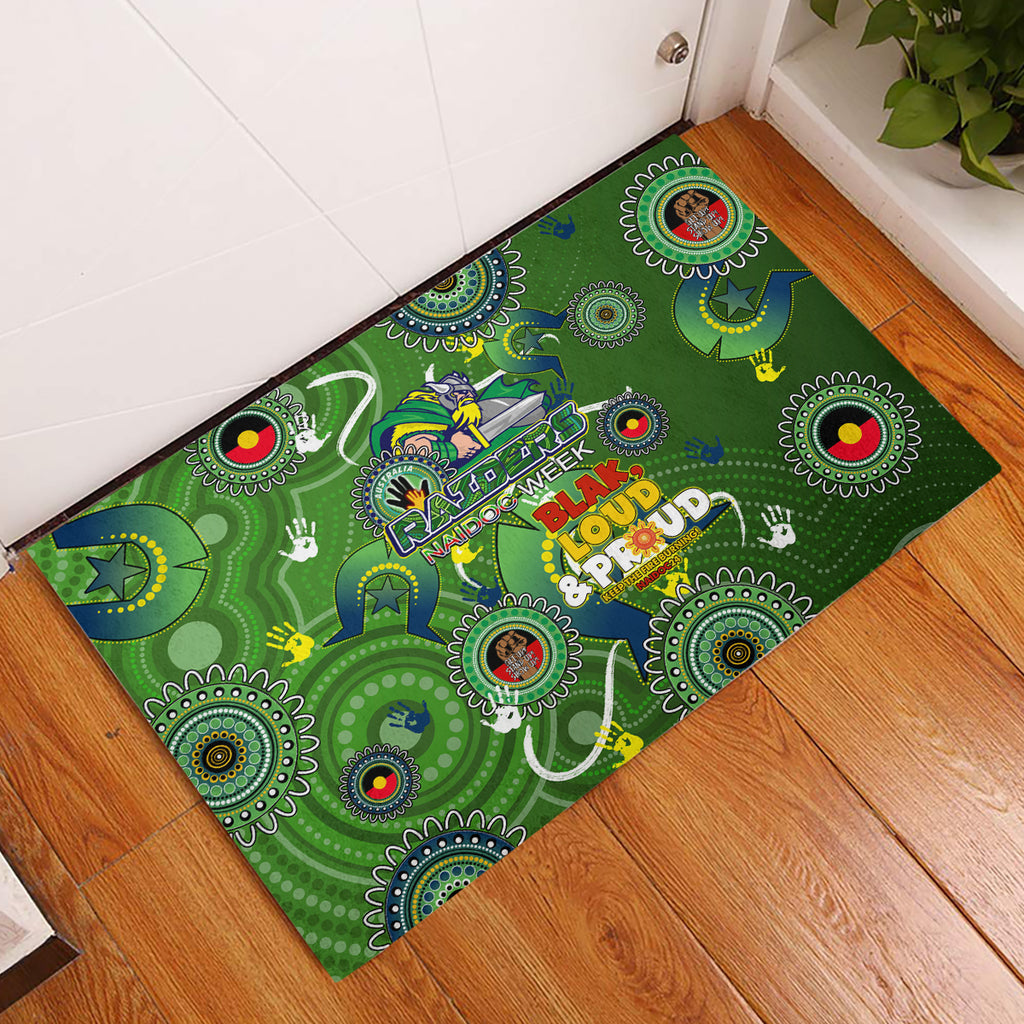 Personalised NAIDOC Week 2024 Raiders Rubber Doormat Australia Fire Burning