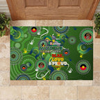 Personalised NAIDOC Week 2024 Raiders Rubber Doormat Australia Fire Burning
