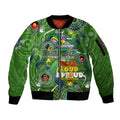 Personalised NAIDOC Week 2024 Raiders Sleeve Zip Bomber Jacket Australia Fire Burning