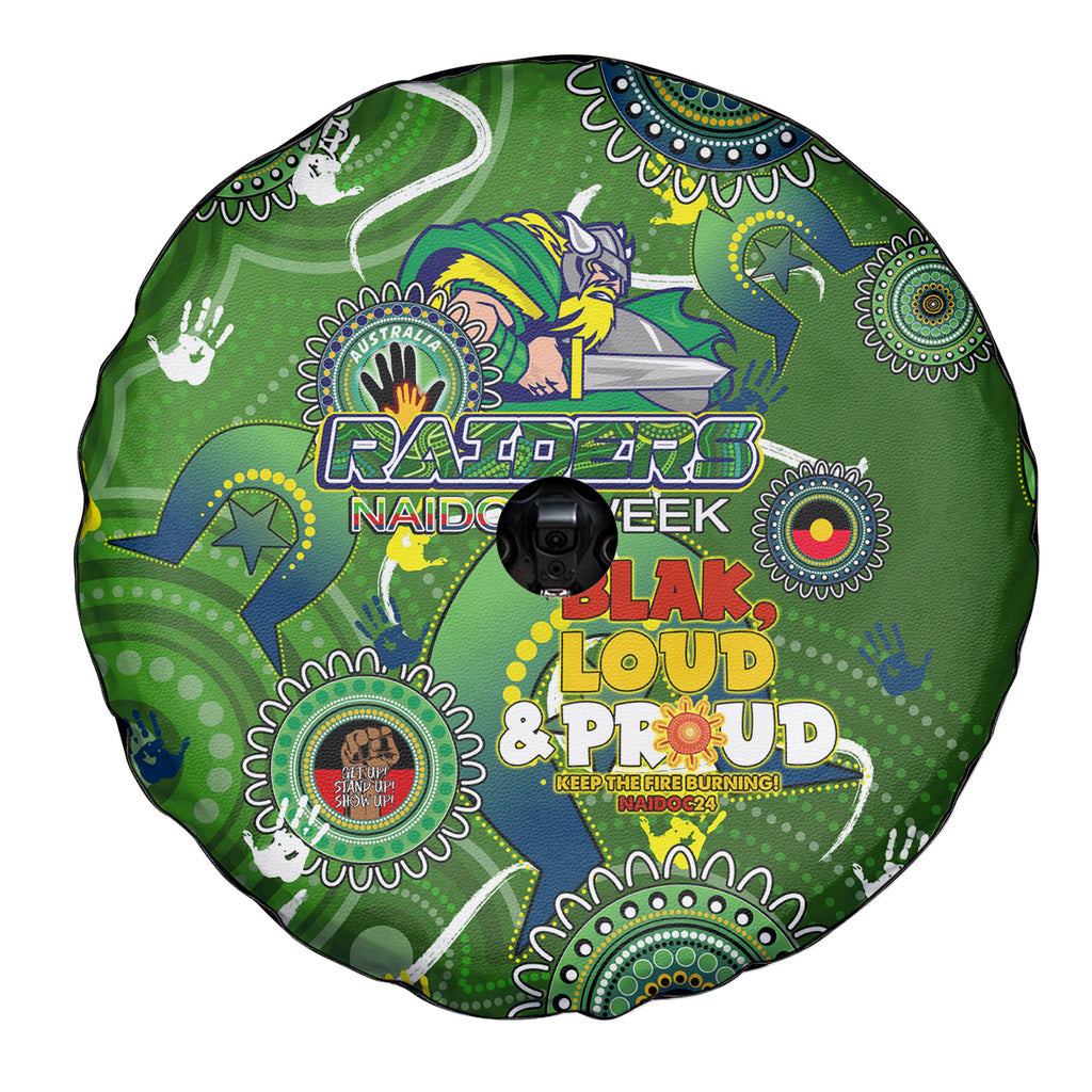Personalised NAIDOC Week 2024 Raiders Spare Tire Cover Australia Fire Burning