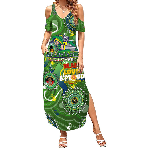 Personalised NAIDOC Week 2024 Raiders Summer Maxi Dress Australia Fire Burning
