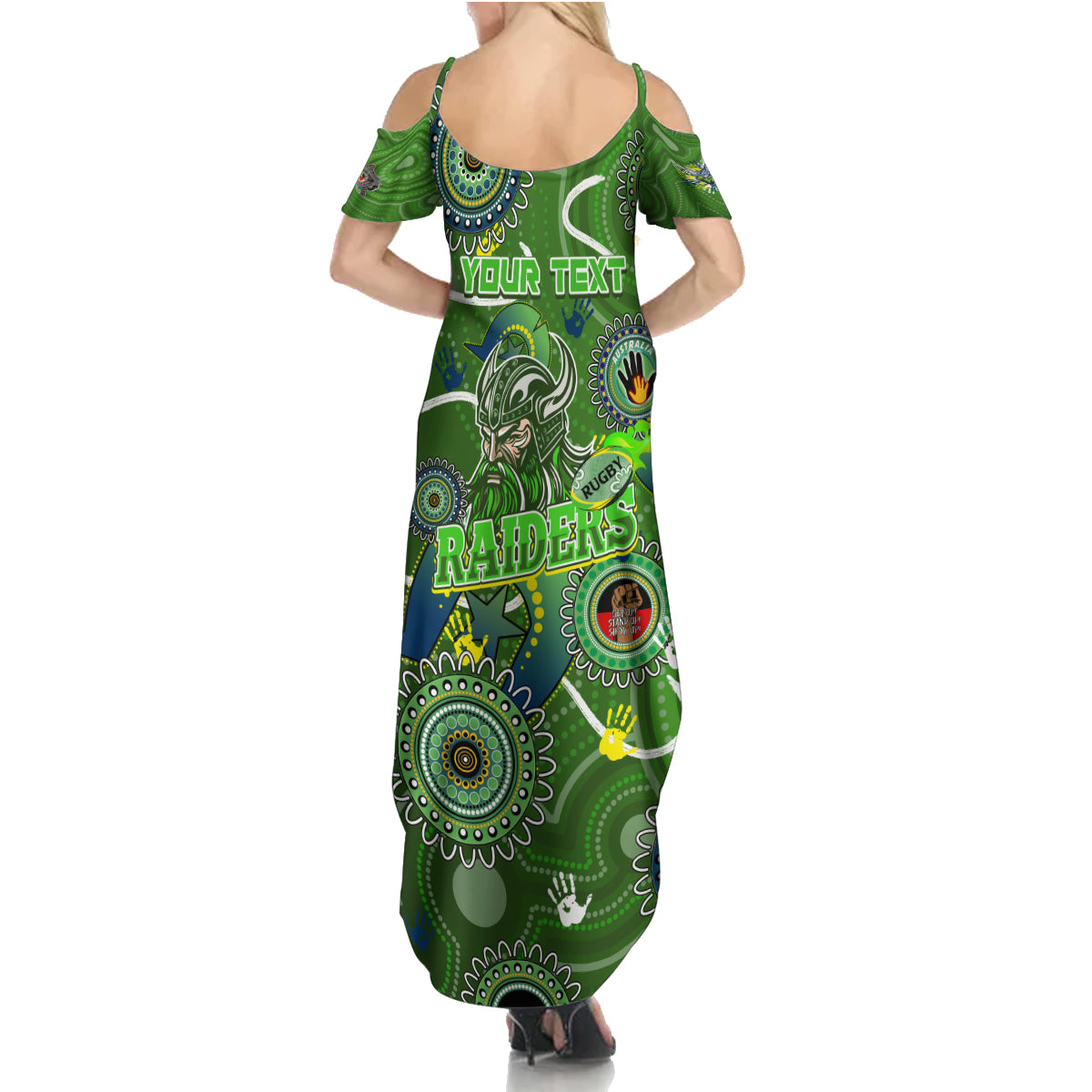 Personalised NAIDOC Week 2024 Raiders Summer Maxi Dress Australia Fire Burning