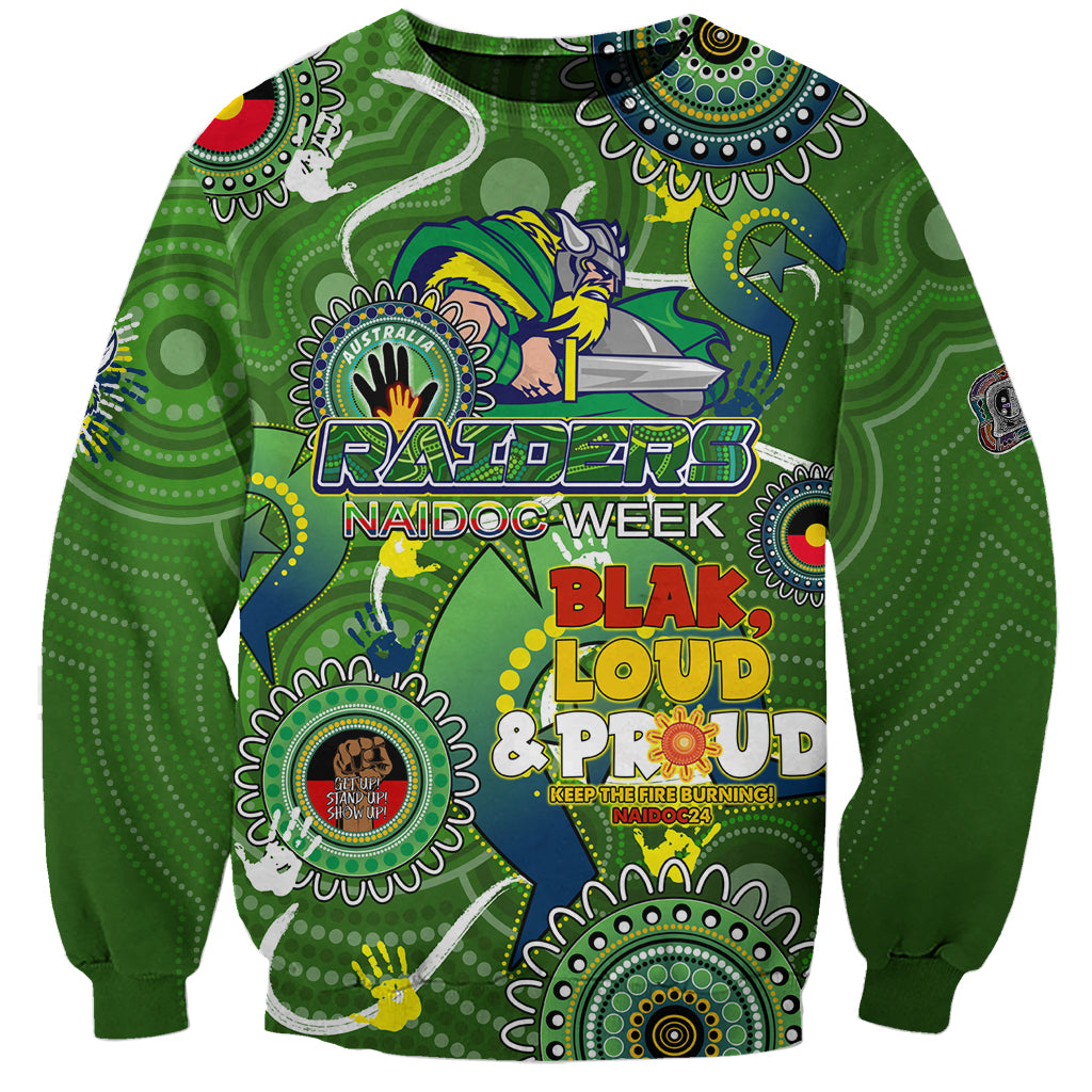 Personalised NAIDOC Week 2024 Raiders Sweatshirt Australia Fire Burning