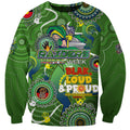 Personalised NAIDOC Week 2024 Raiders Sweatshirt Australia Fire Burning