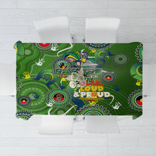 Personalised NAIDOC Week 2024 Raiders Tablecloth Australia Fire Burning