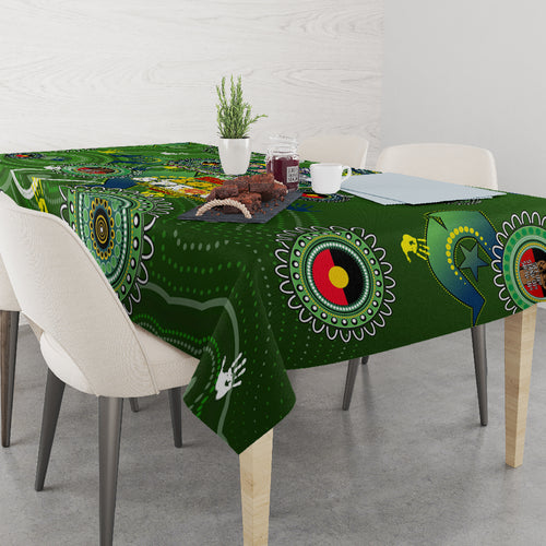 Personalised NAIDOC Week 2024 Raiders Tablecloth Australia Fire Burning