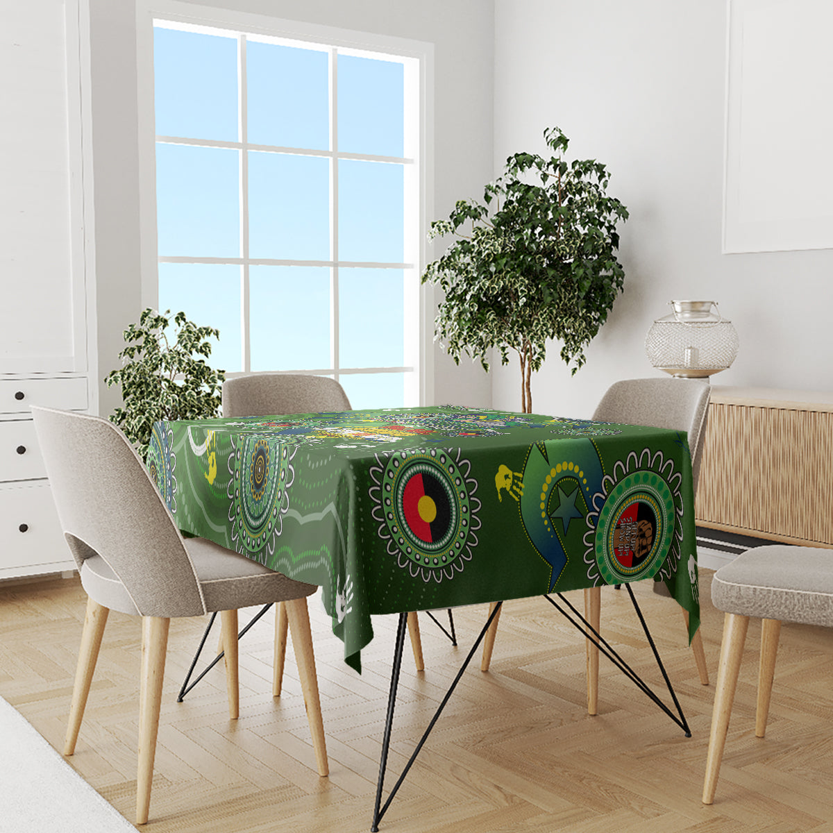 Personalised NAIDOC Week 2024 Raiders Tablecloth Australia Fire Burning