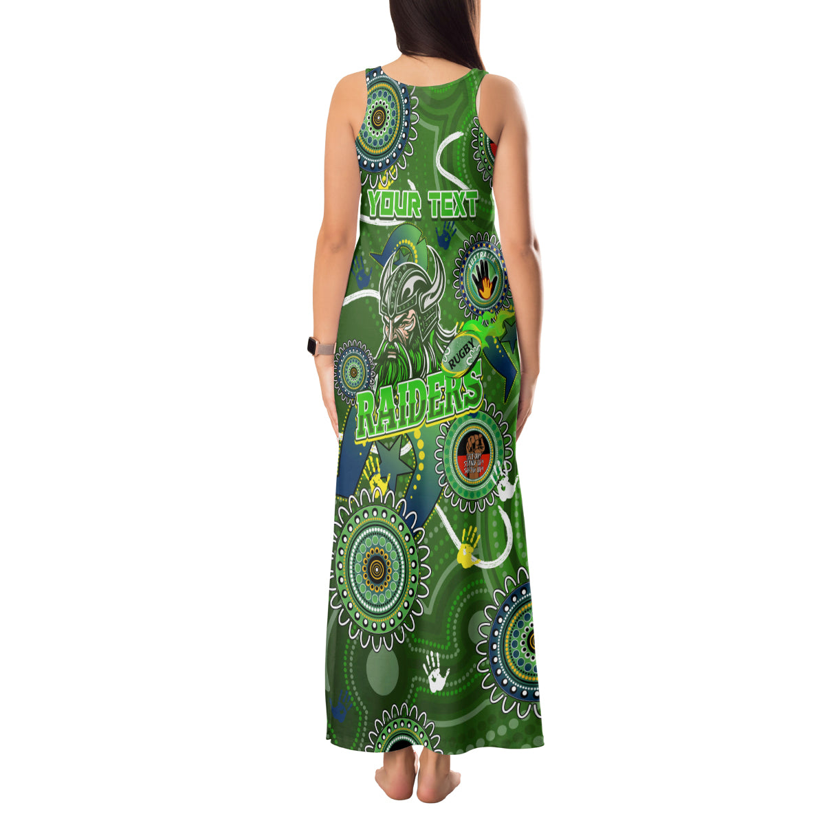 Personalised NAIDOC Week 2024 Raiders Tank Maxi Dress Australia Fire Burning