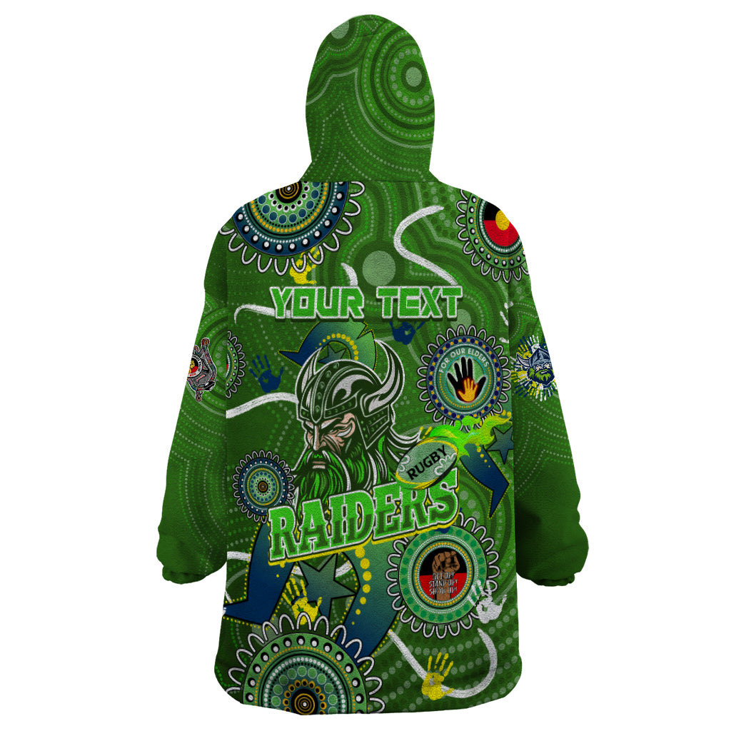 Personalised NAIDOC Week 2024 Raiders Wearable Blanket Hoodie Australia Fire Burning