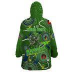 Personalised NAIDOC Week 2024 Raiders Wearable Blanket Hoodie Australia Fire Burning