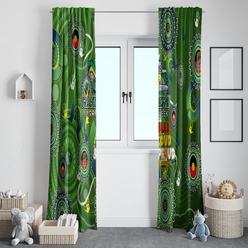Personalised NAIDOC Week 2024 Raiders Window Curtain Australia Fire Burning