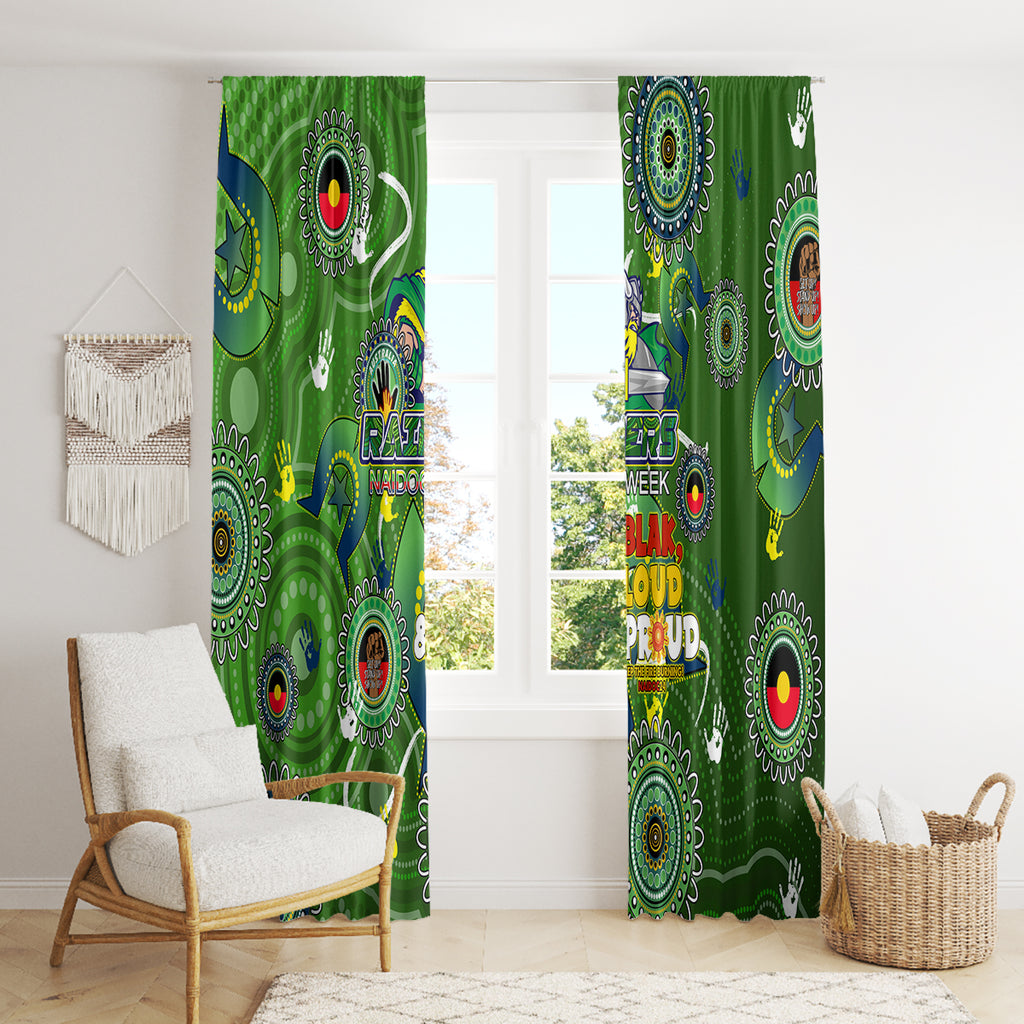 Personalised NAIDOC Week 2024 Raiders Window Curtain Australia Fire Burning