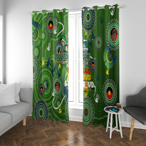 Personalised NAIDOC Week 2024 Raiders Window Curtain Australia Fire Burning