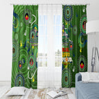 Personalised NAIDOC Week 2024 Raiders Window Curtain Australia Fire Burning