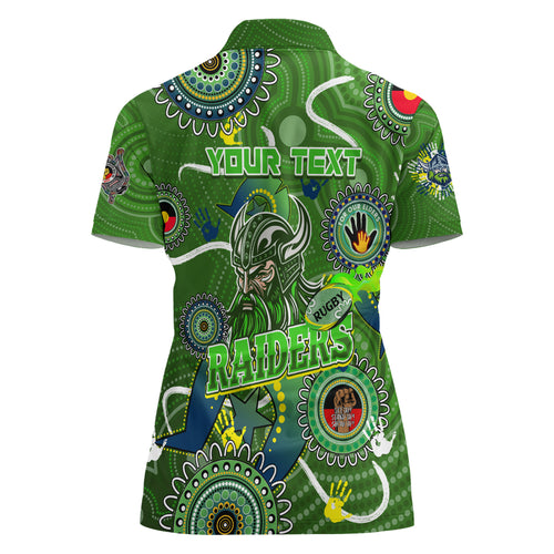 Personalised NAIDOC Week 2024 Raiders Women Polo Shirt Australia Fire Burning