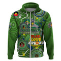 Personalised NAIDOC Week 2024 Raiders Zip Hoodie Australia Fire Burning