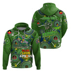 Personalised NAIDOC Week 2024 Raiders Zip Hoodie Australia Fire Burning