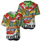 Personalised Raiders ANZAC Day Baseball Jersey Aboriginal Rising Sun