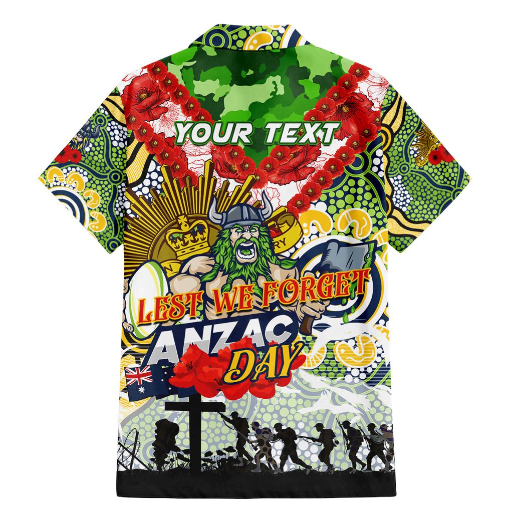 Personalised Raiders ANZAC Day Family Matching Mermaid Dress and Hawaiian Shirt Aboriginal Rising Sun