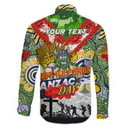 Personalised Raiders ANZAC Day Family Matching Short Sleeve Bodycon Dress and Hawaiian Shirt Aboriginal Rising Sun